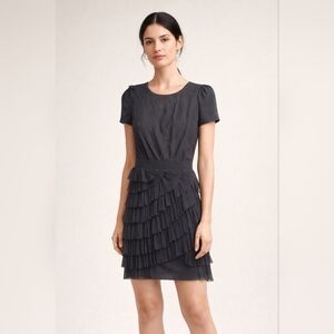 Patrizia Pepe Dress Tiered Pleated Ruffle Mini size 42 (US 6) Party Evening